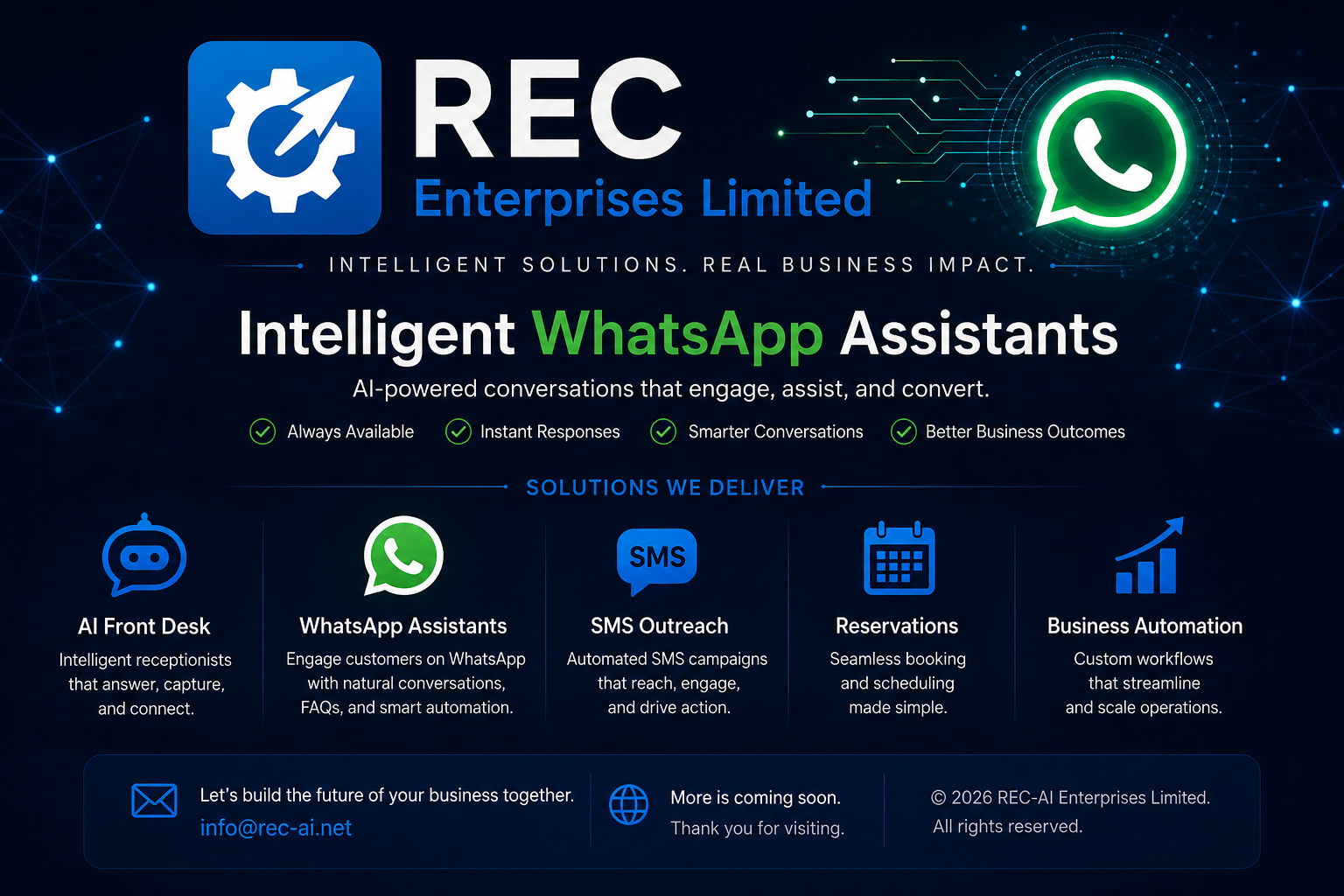 REC Enterprises Limited Intelligent WhatsApp Assistants